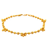 22k Yellow Gold Ball-Bead Bracelet measuring 3mm thickness x 7 inch length